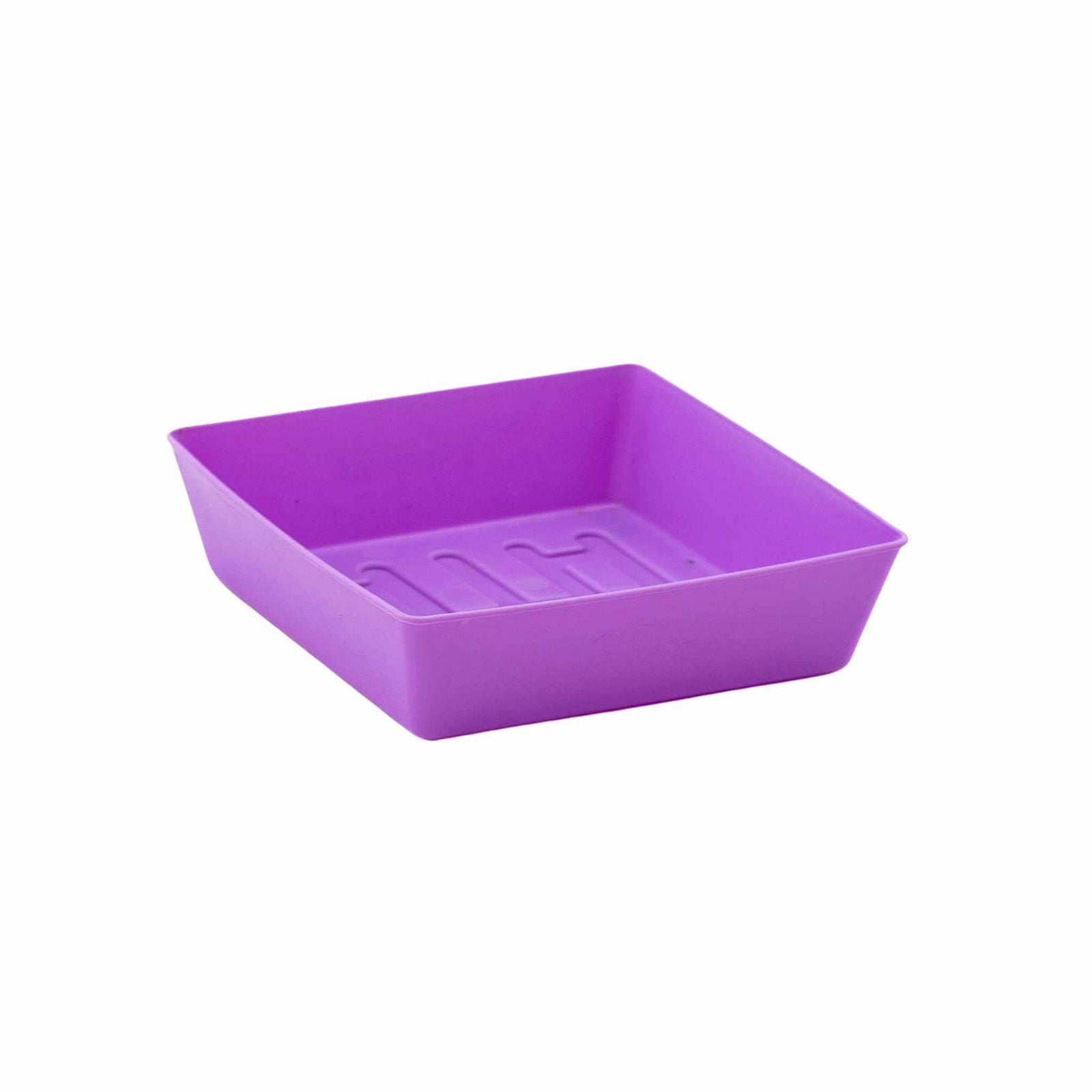 Bootstrap Farmer 5x5 shallow microgreen trays with colorful inserts, no holes, ideal for growing microgreens indoors or outdoors.