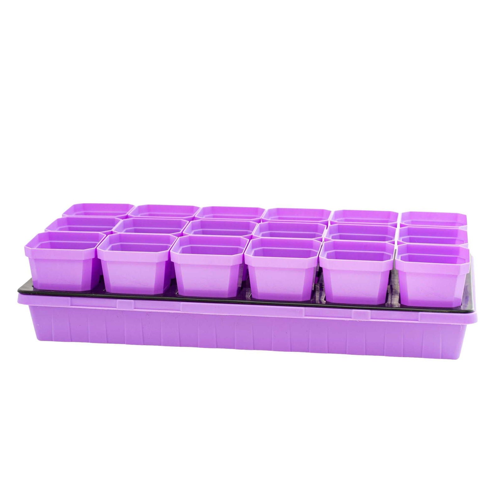 Bootstrap Farmer 3.3-inch heavy-duty seed starting cell trays with colorful pots and inserts for efficient plant propagation.