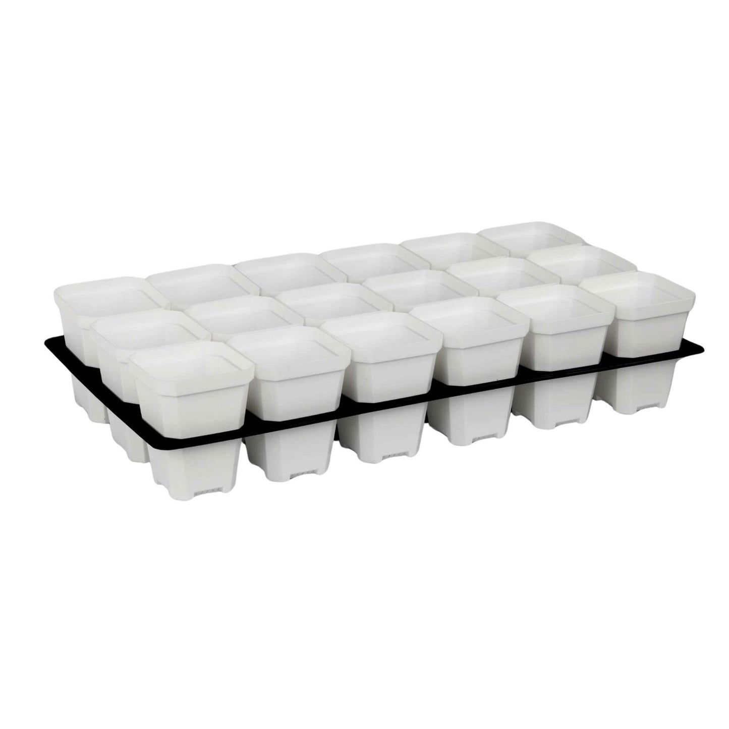 Bootstrap Farmer 3.3-inch heavy-duty seed starting cell trays with colorful pots and inserts for efficient seed germination.