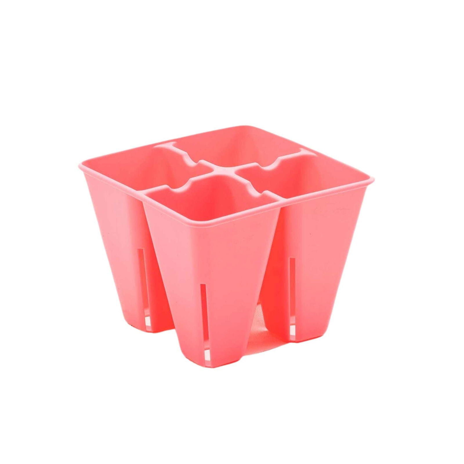 Multicolor Bootstrap Farmer 4-cell plug tray inserts for seed starting and plant propagation, designed for efficient gardening.