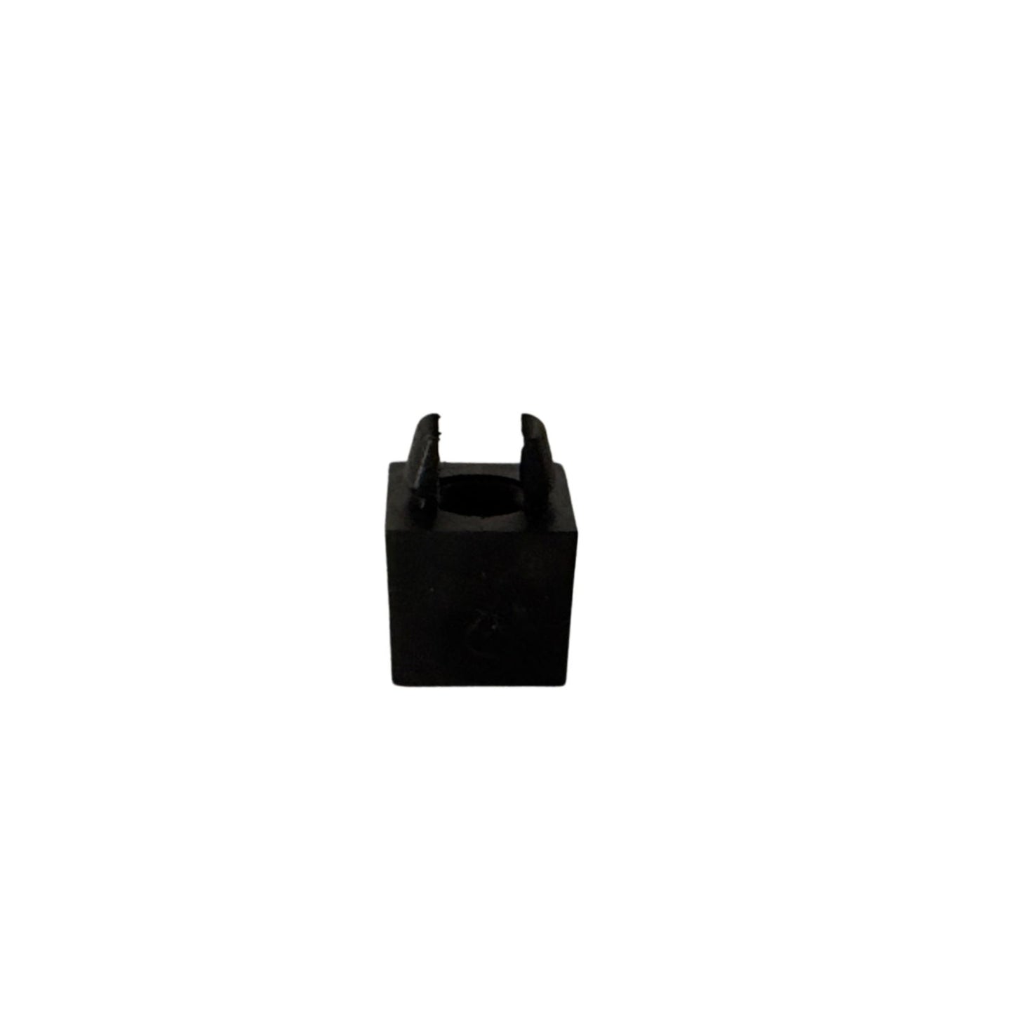 Bootstrap Farmer Ladbrooke Soil Blocker Insert Pins - 3/4" Cubic Pins (Set of 4) are small black plastic or rubber blocks with square bases and two prongs, compatible with Ladbrooke Soil Blocker systems, shown against a white background.