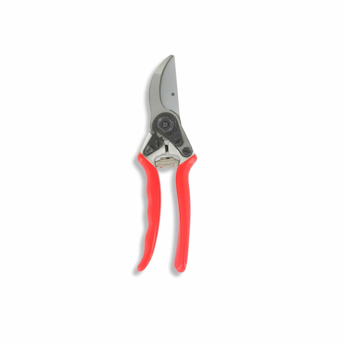 The Bootstrap Farmer Red Line Bypass Pruner features ergonomic red handles and a sharp high-carbon steel blade, displayed on a plain white background.