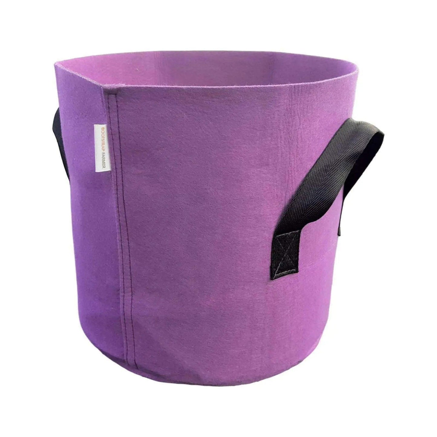 Set of 10 Bootstrap Farmer 7-gallon colored fabric grow bags for planting and gardening in durable, breathable fabric pots.