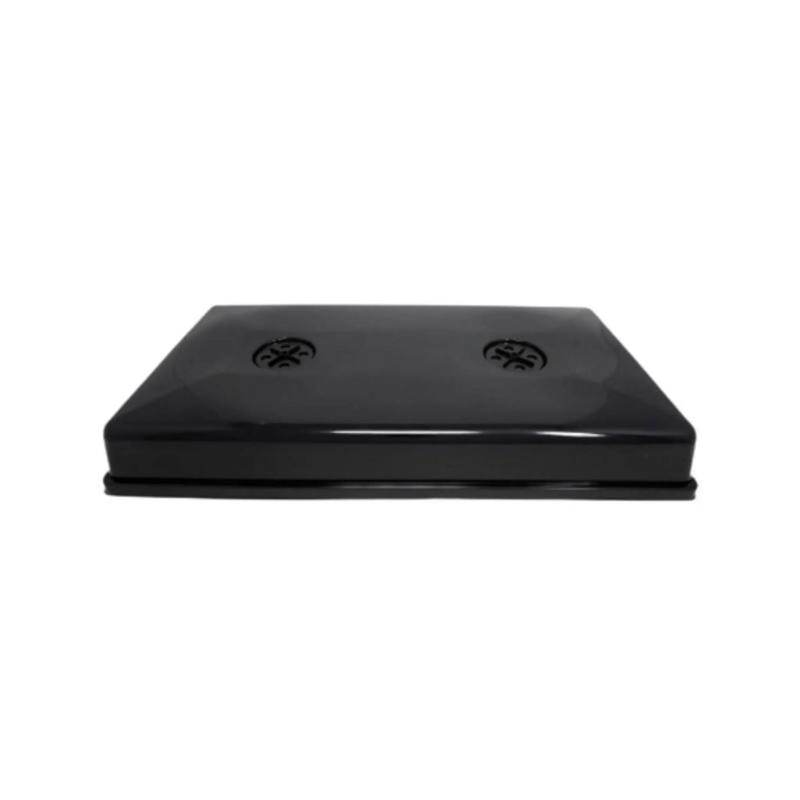 Black Bootstrap Farmer 1020 Blackout Humidity Dome for seedling propagation, with black plastic cover and adjustable vents.