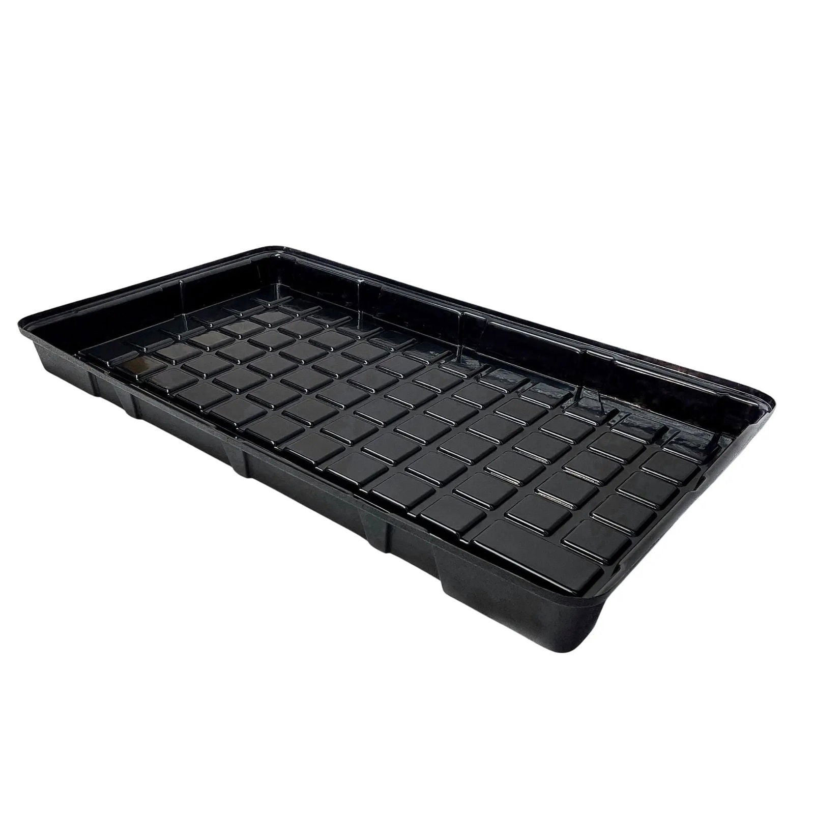Bootstrap Farmer Grow Rack Flood Trays for hydroponic systems, shallow water 2' x 4' grow rack with drainage features.