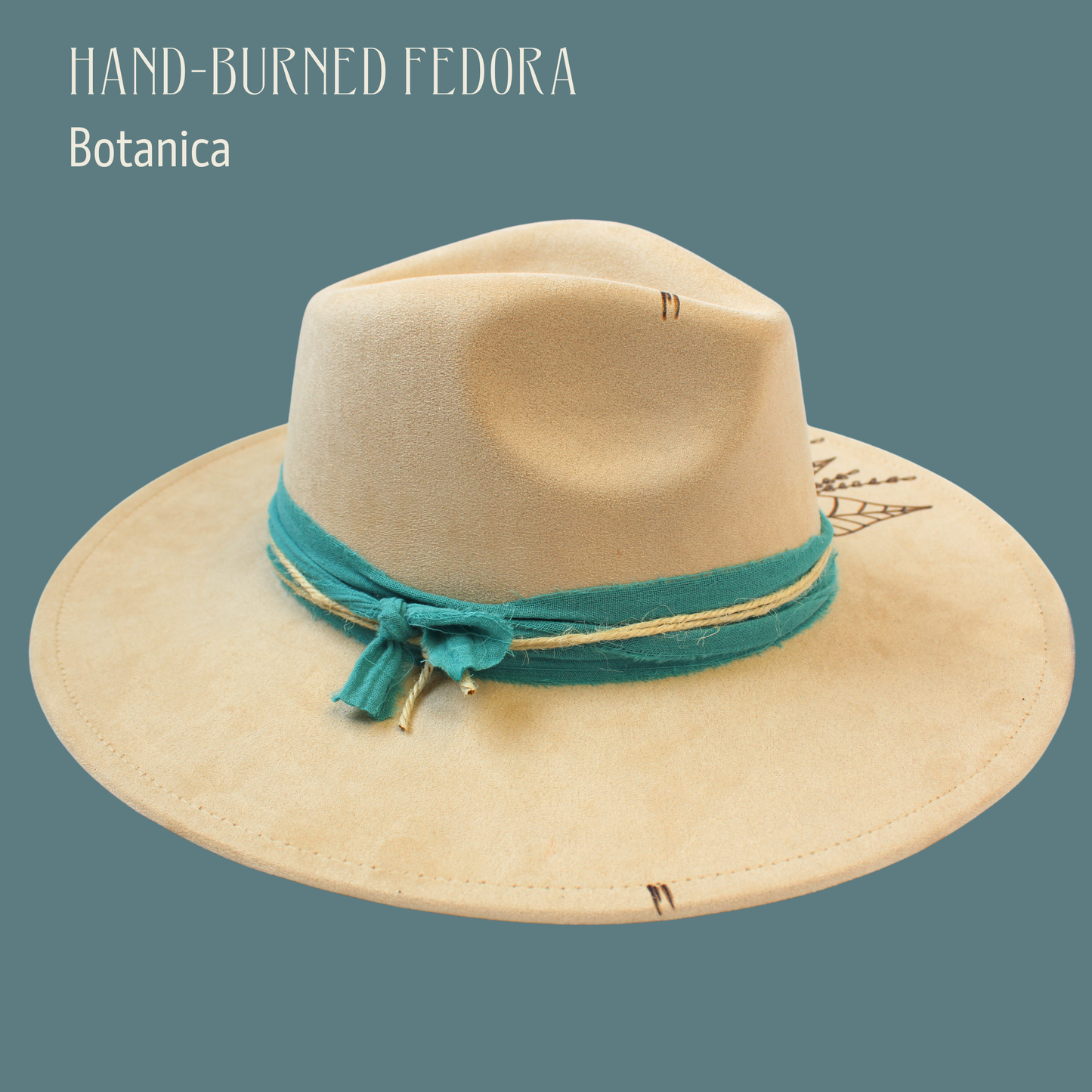 Botanica Hand-Burned Fedora - Blessings Grow Meadows