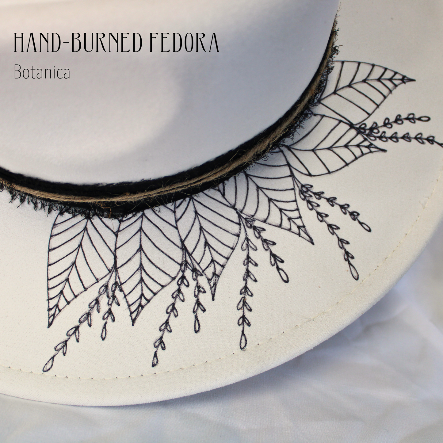 Botanica Hand-Burned Fedora - Blessings Grow Meadows