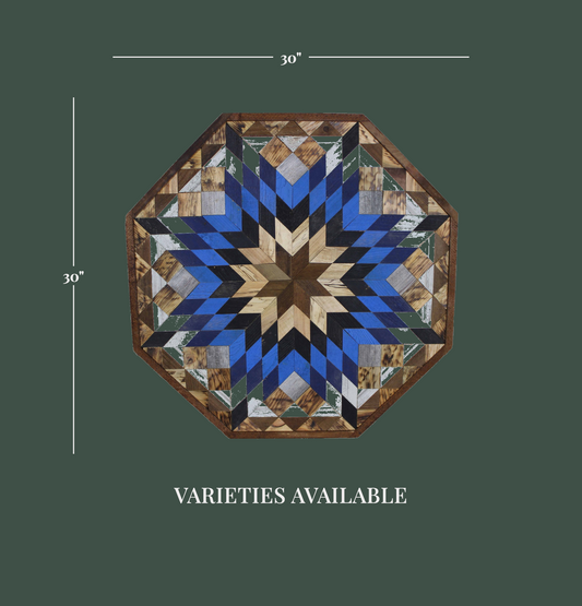 Amish Handmade Barn Quilt - Octagon (30.5 in x 30.5 in x 1 in)