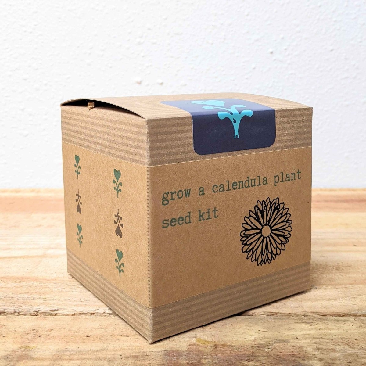 Calendula herb seed grow kit by Plantflix with starter planting supplies for beginner gardening.
