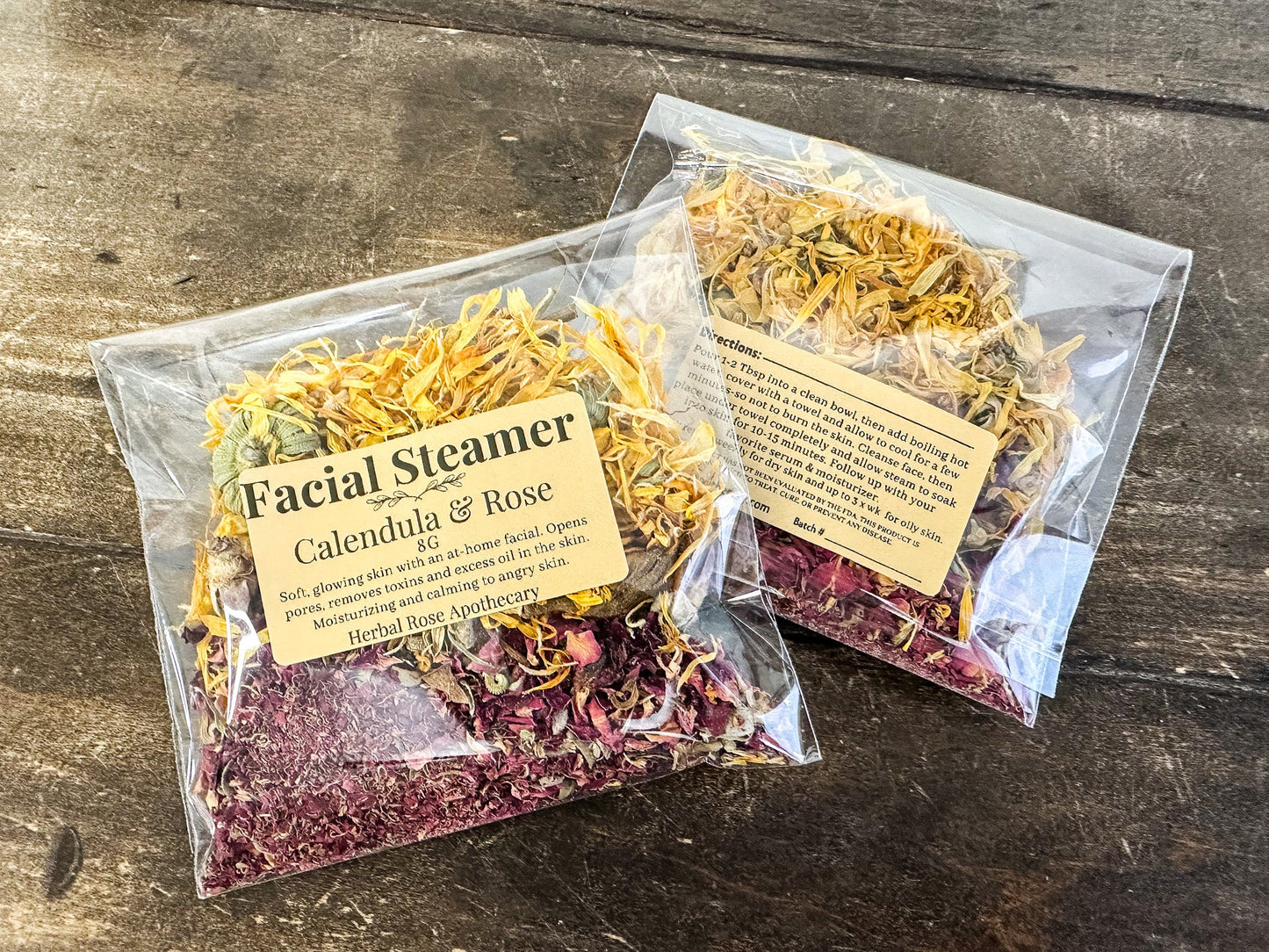 Herbalroseapothecary facial steamer with calendula and rose, gentle steam for skincare and relaxation.