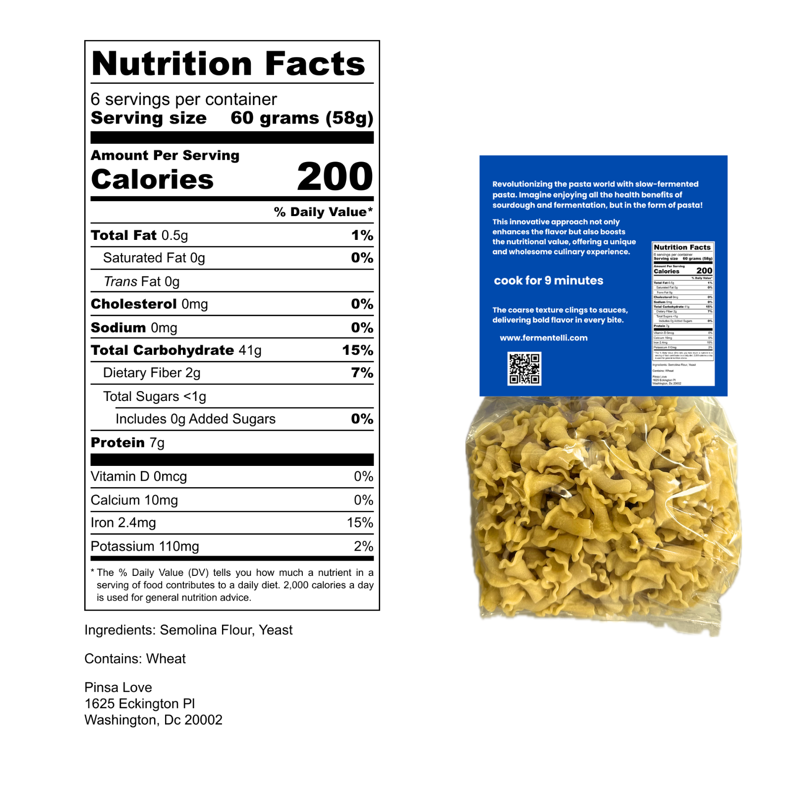 Sourdough Pasta -Campanelle from Fermentelli - 2 pack - Fermentelli Pasta ~ Blessings Grow Meadows