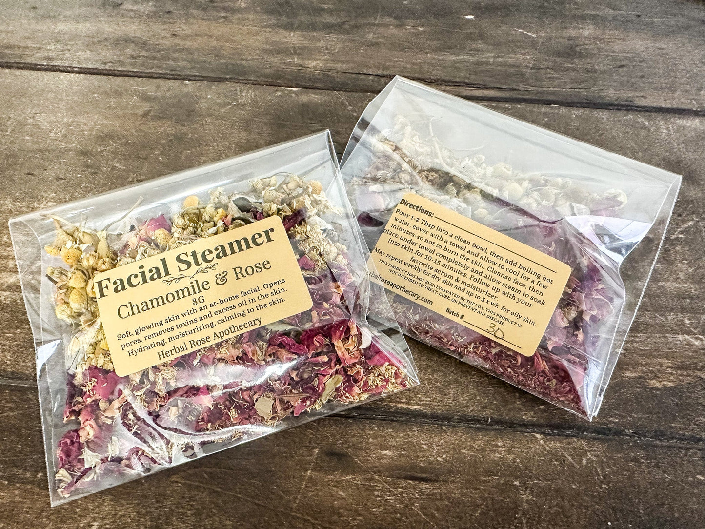 Herbalroseapothecary facial steamer with chamomile and rose floral elements, showcasing the calming, natural design.