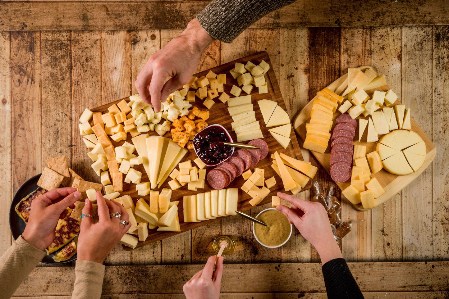 Cheese Brothers Inc. Just About Everything Box with assorted cheeses, snacks, and gourmet treats in a gift bundle.