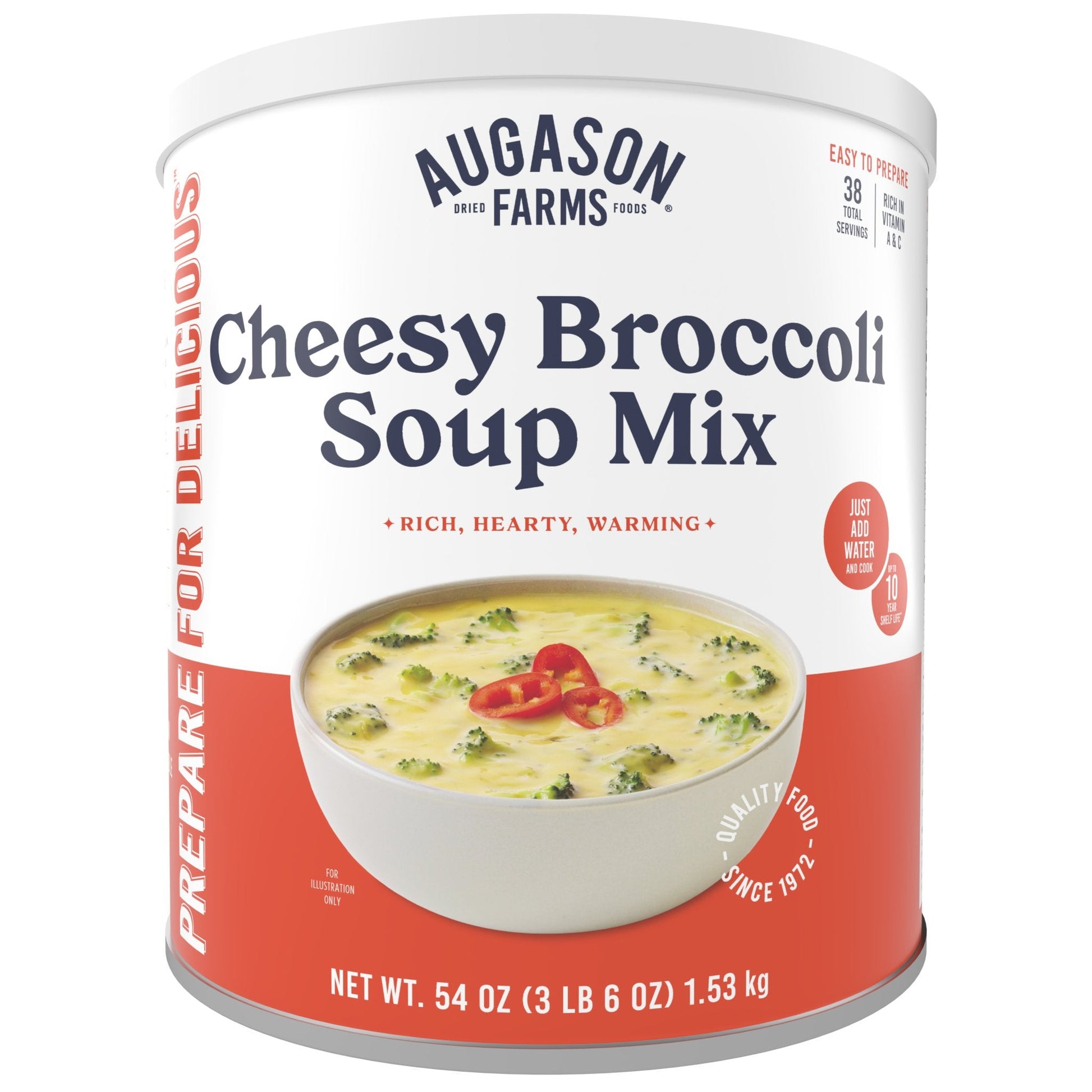 Cheesy Broccoli Soup Mix Can, 38 Servings - Blessings Grow Meadows