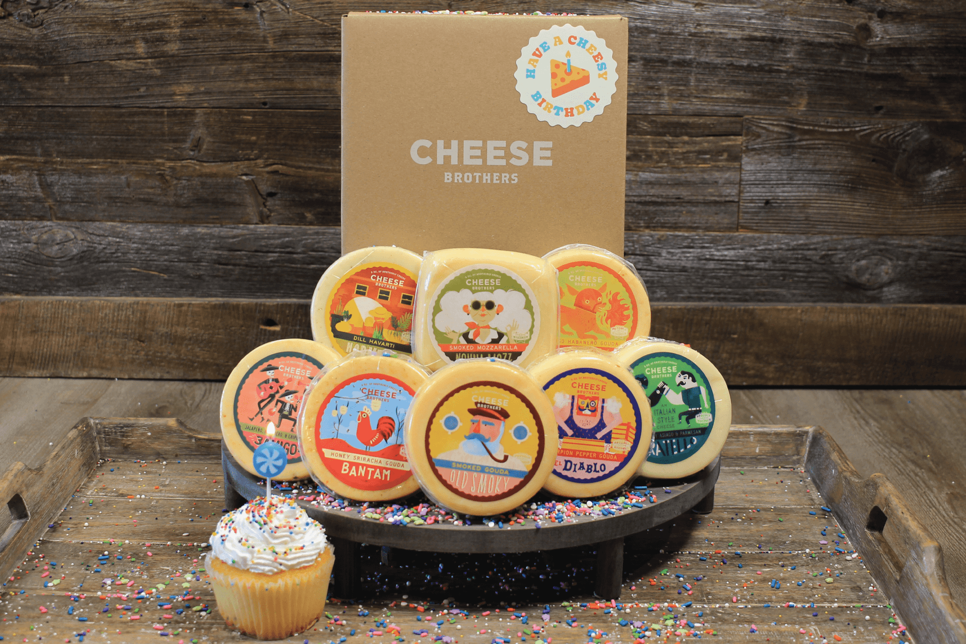 "Have a Cheesy Birthday" Gift Basket - Blessings Grow Meadows