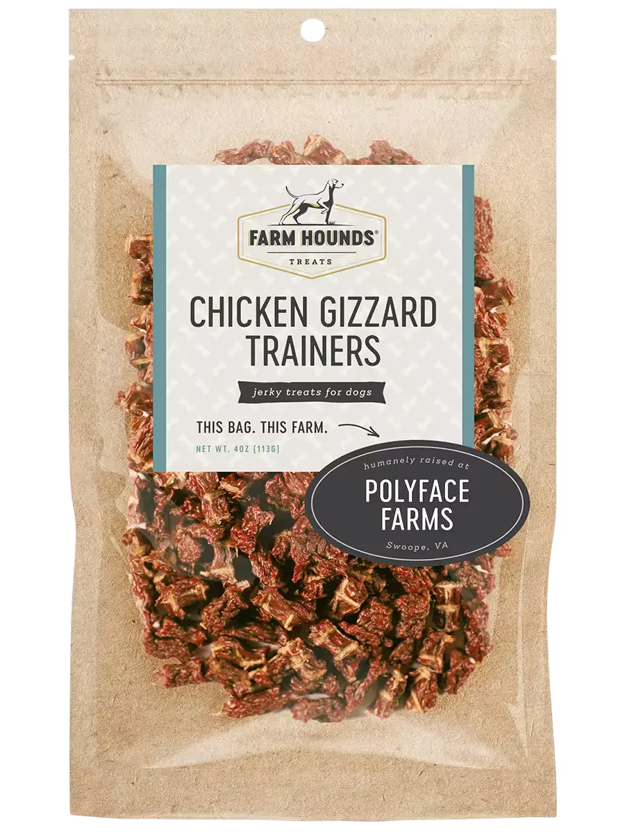 Farm Hounds chicken gizzard trainers, durable trainers with front view, designed for training and supporting chicken movement.