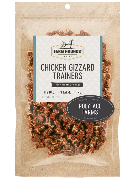 Farm Hounds chicken gizzard trainers, durable trainers with front view, designed for training and supporting chicken movement.