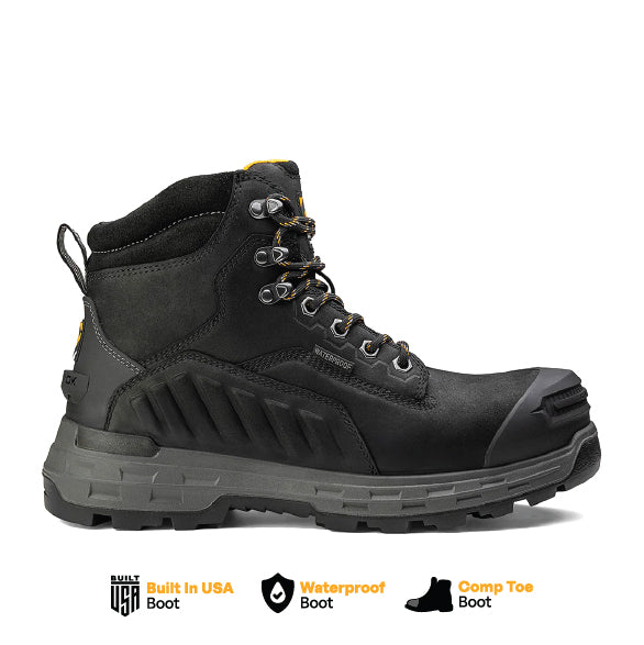 Wildwood 6” Waterproof Composite Toe Black Boot - Made in USA - Blessings Grow Meadows
