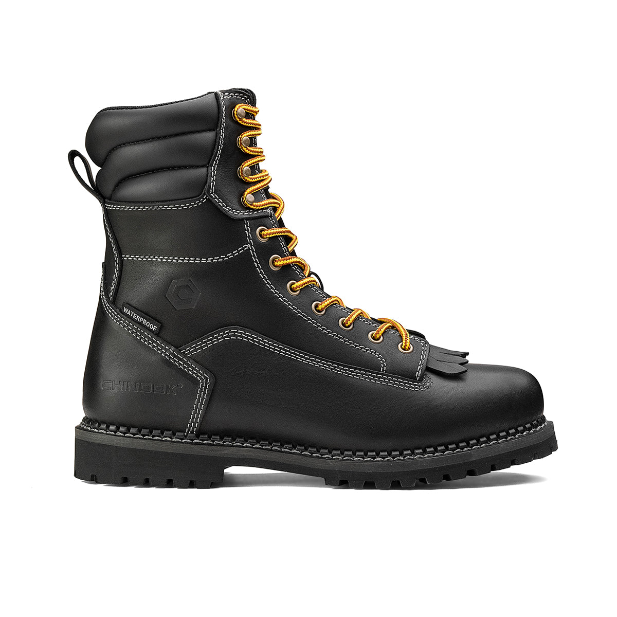 Logger 8” Men’s Waterproof Work Boot for Men - Black - Blessings Grow Meadows