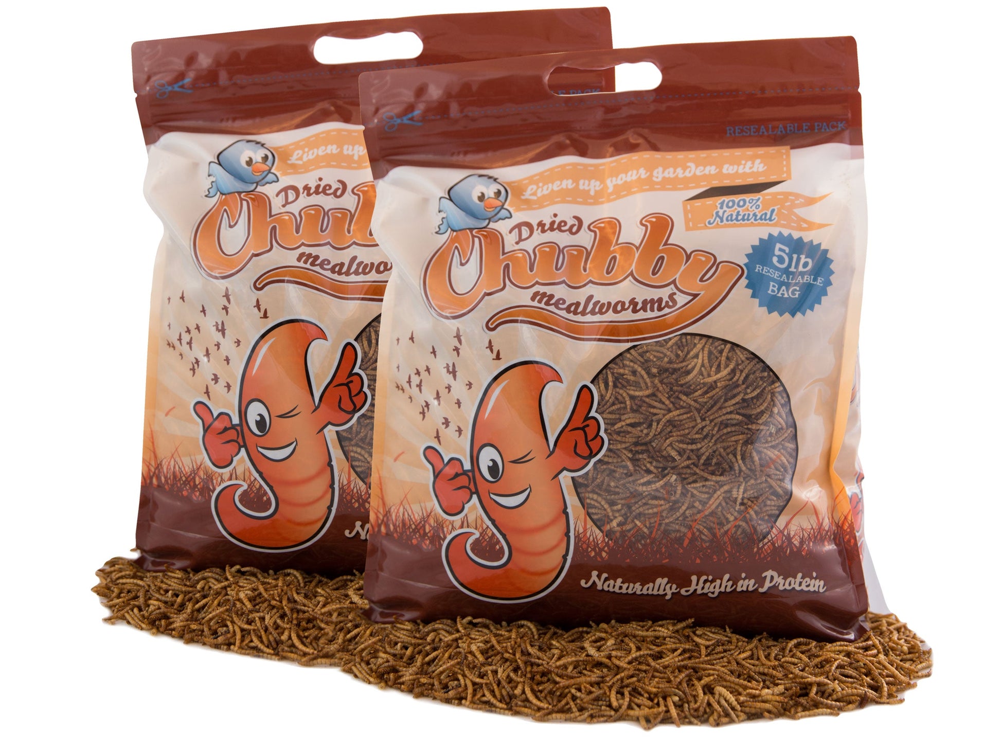 10Lbs Chubby Dried Mealworms - Blessings Grow Meadows