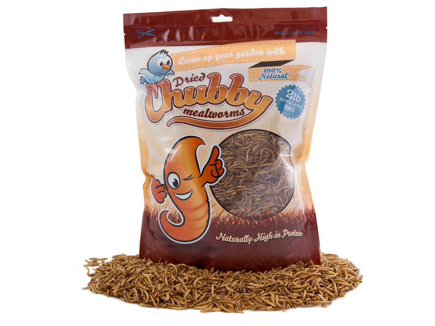 2Lbs Chubby Dried Mealworms - Blessings Grow Meadows