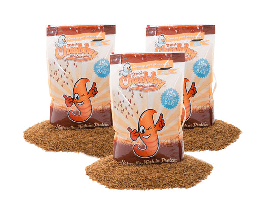 45Lbs Chubby Dried Mealworms - Blessings Grow Meadows