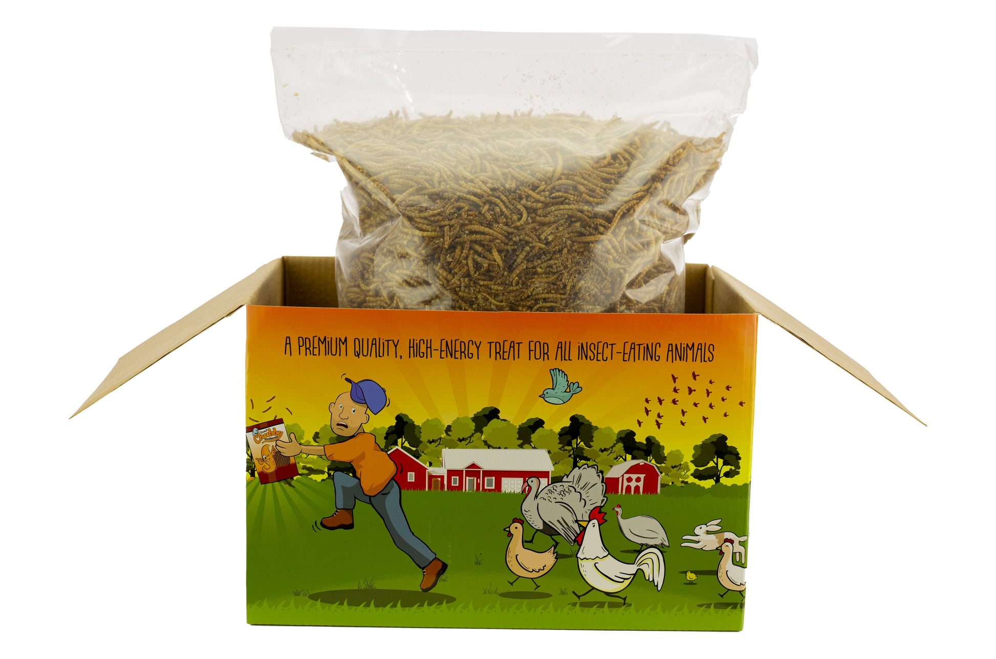 4x 3Lb (12lbs) Chubby Dried Mealworms - Coop Dreams Limited Edition Boxes - Blessings Grow Meadows