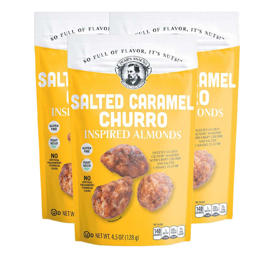 Salted Caramel Churro Inspired Almonds | Pack of 3 | 4.5 oz | Brenmar - BuyNebraska.com ~ Blessings Grow Meadows