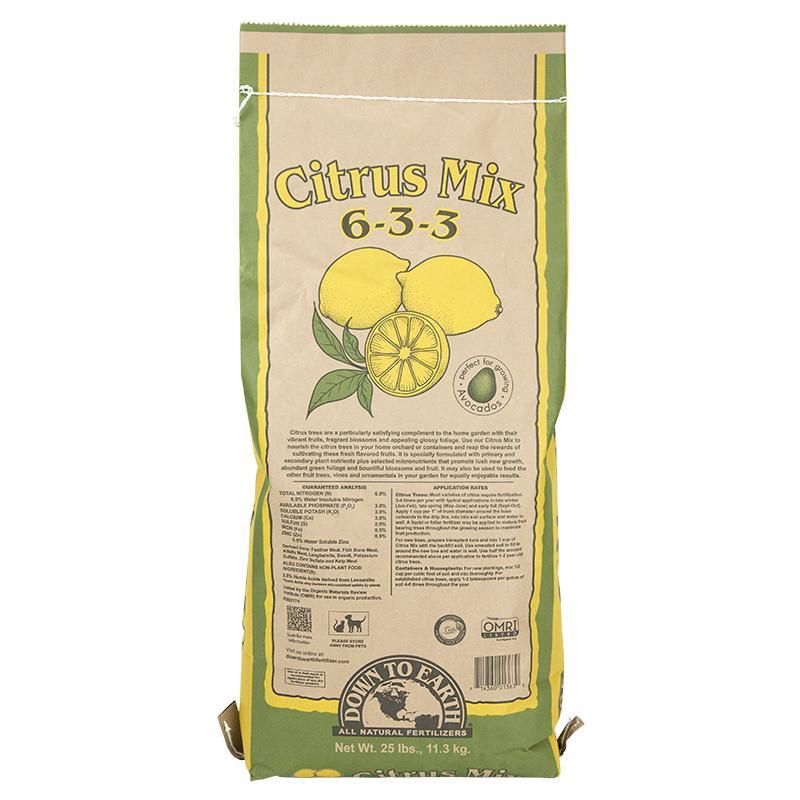Citrus Mix Fertilizer 6-3-3 (25 lb Bag) - Blessings Grow Meadows