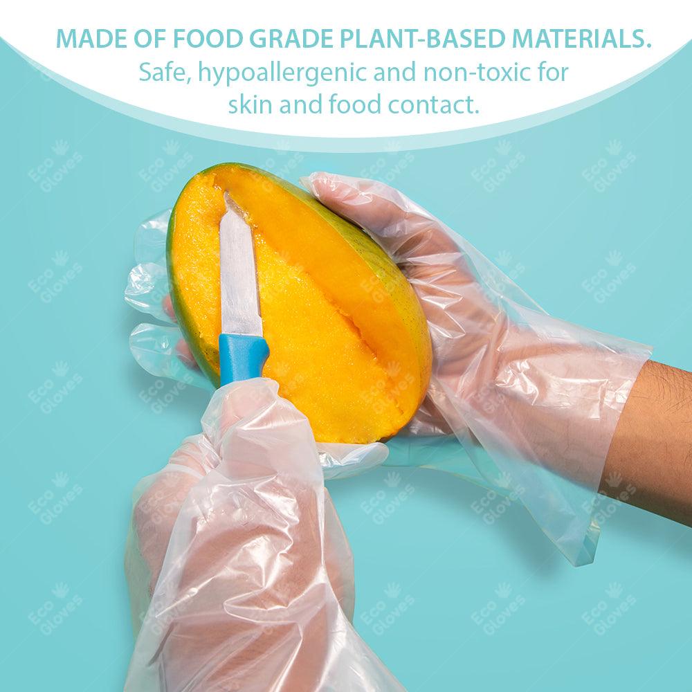 Compostable Disposable Gloves - Clear (100 gloves/box) | Eco Gloves - Eco Gloves ~ Blessings Grow Meadows