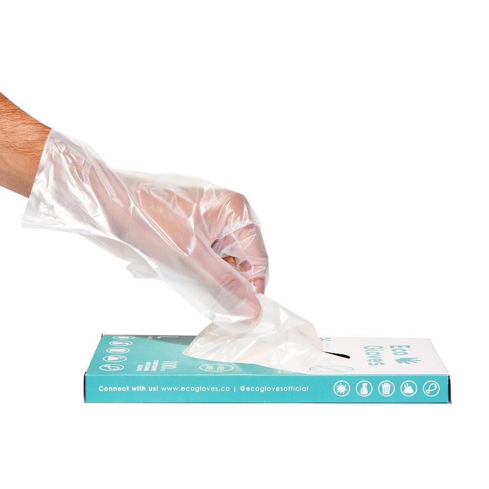 Compostable Disposable Gloves - Clear (100 gloves/box) | Eco Gloves - Eco Gloves ~ Blessings Grow Meadows