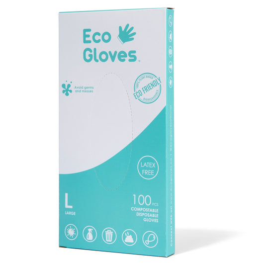 Compostable Disposable Gloves - Clear (100 gloves/box) | Eco Gloves - Eco Gloves ~ Blessings Grow Meadows