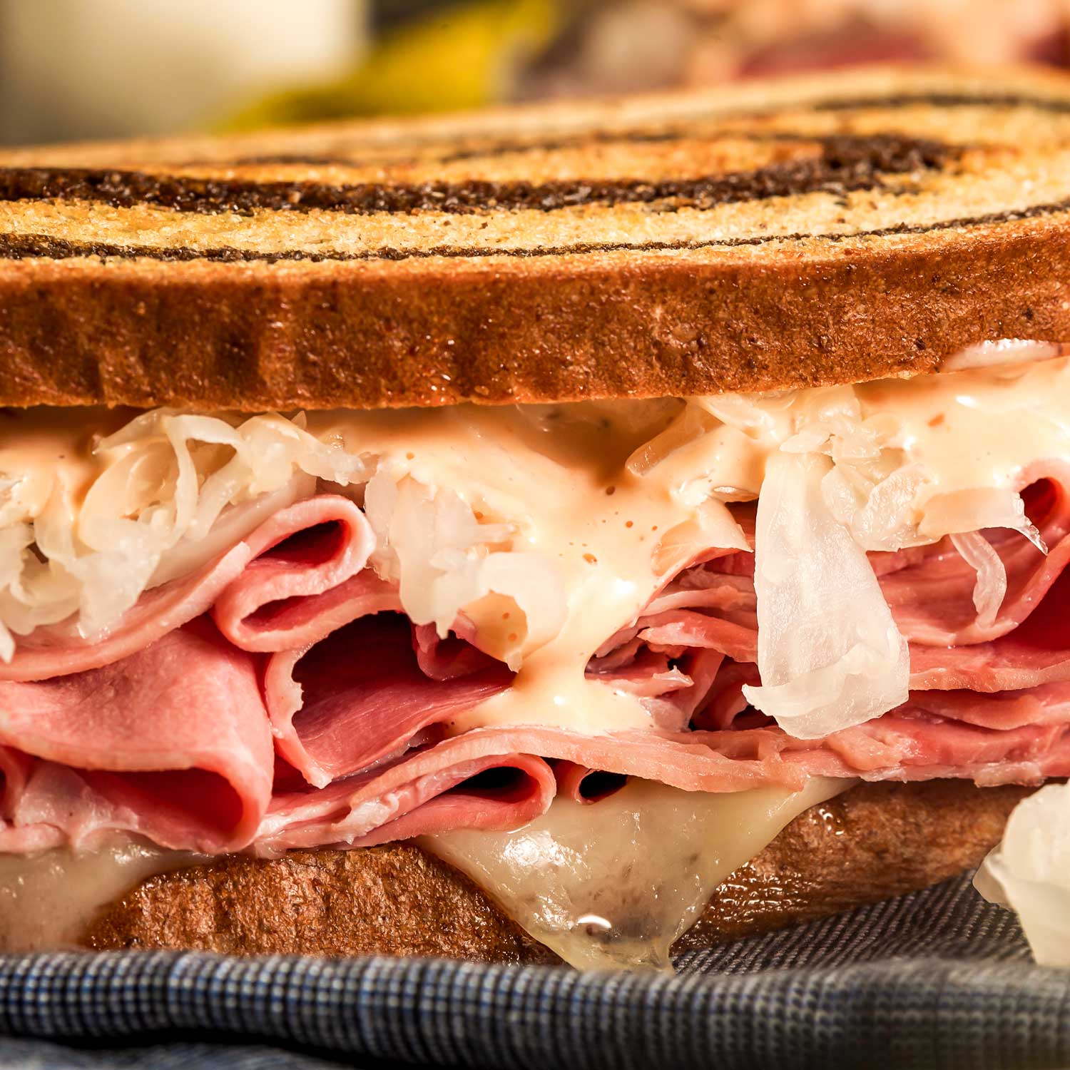 Corned Beef Reuben Sandwich Kit from Pig of the Month BBQ with corned beef, rye bread, and condiments for a classic deli-style sandwich.