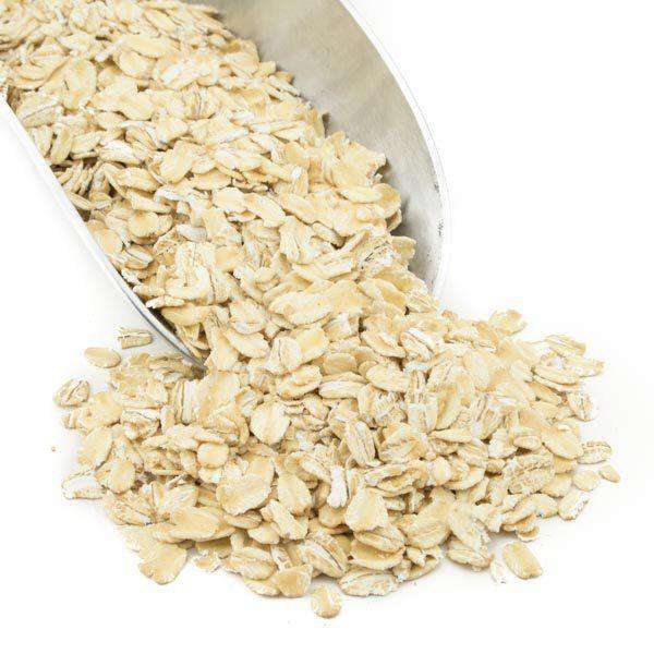 Country Life Natural Foods gluten-free rolled oats in a 25 lb bag, ideal for healthy breakfast options and baking.