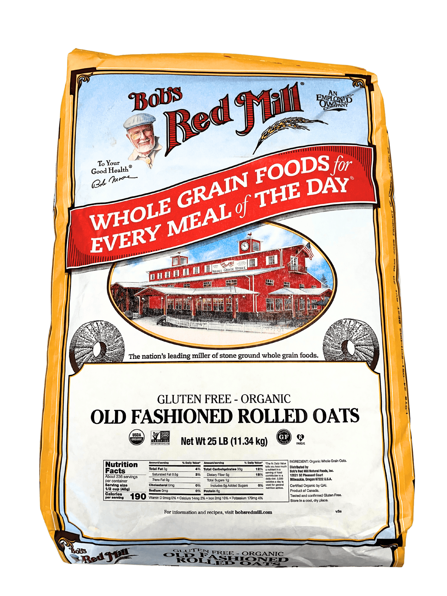 Oats, Regular Rolled, Gluten-Free, Organic, Bob's Red Mill - Blessings Grow Meadows