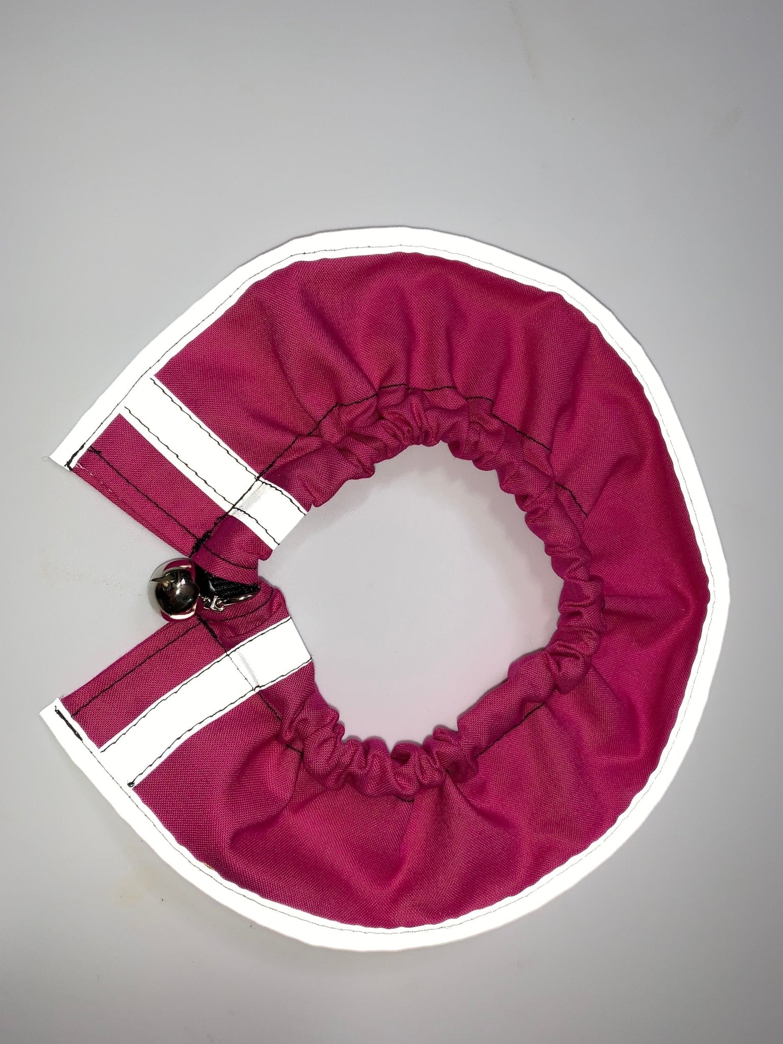 Red bandana breakaway cat collar from Crazy K Farm Pet and Poultry featuring the Prey Saver design.