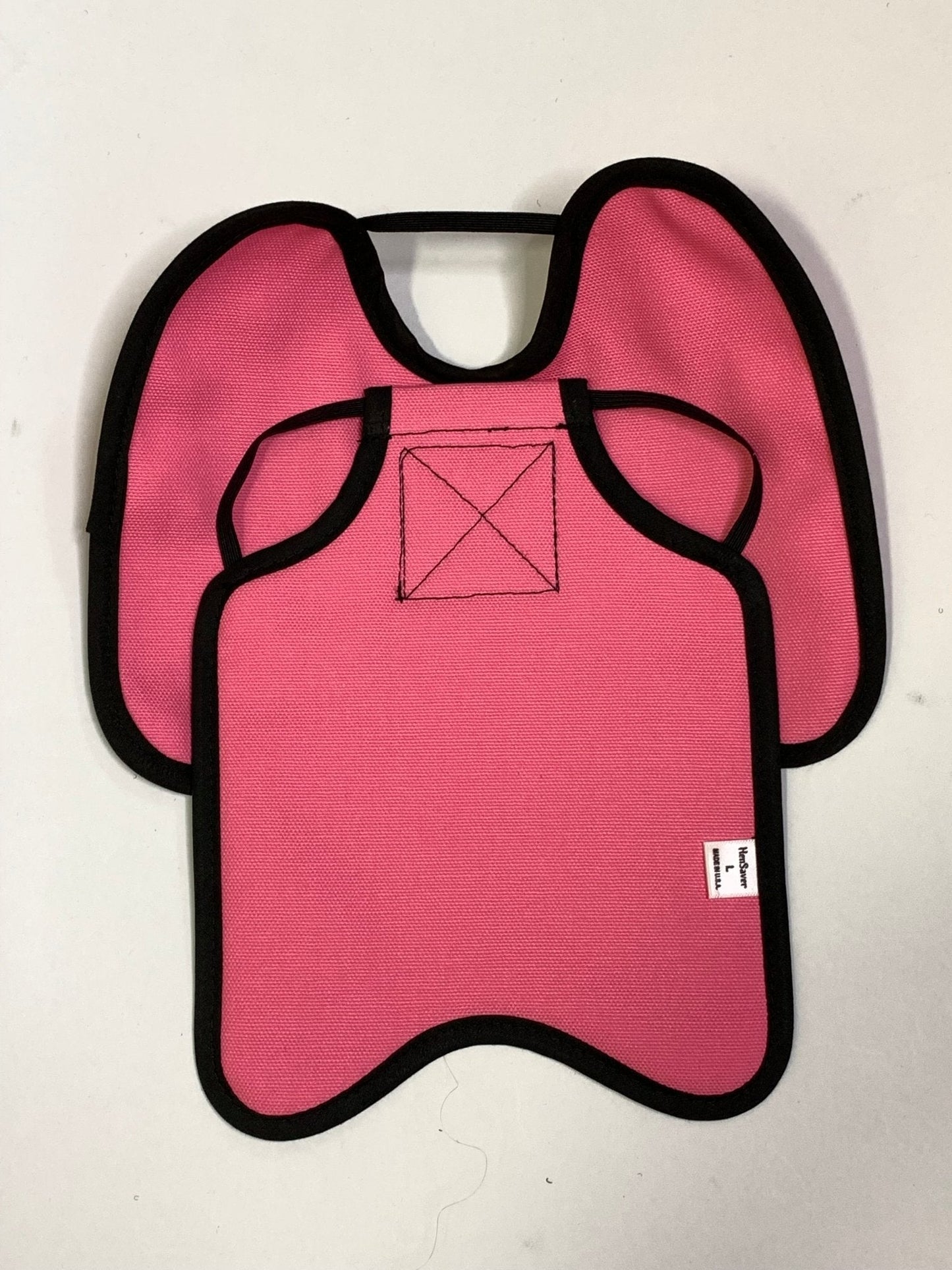 Navy Hen Saver chicken apron with shoulder protectors for hens, made by Crazy K Farm Pet and Poultry, designed to shield hens from pecking.