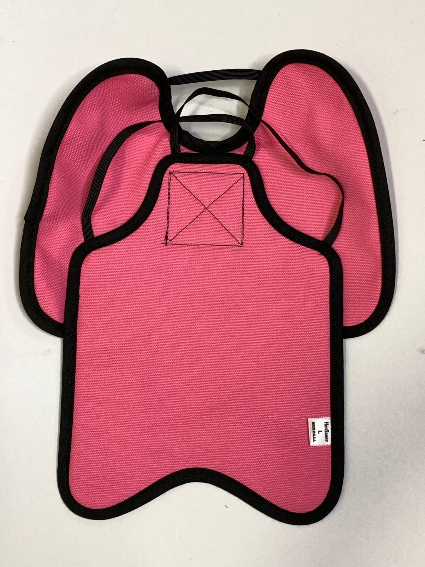 Navy Hen Saver chicken saddle with shoulder protectors for hens, made in the USA, by Crazy K Farm Pet and Poultry.