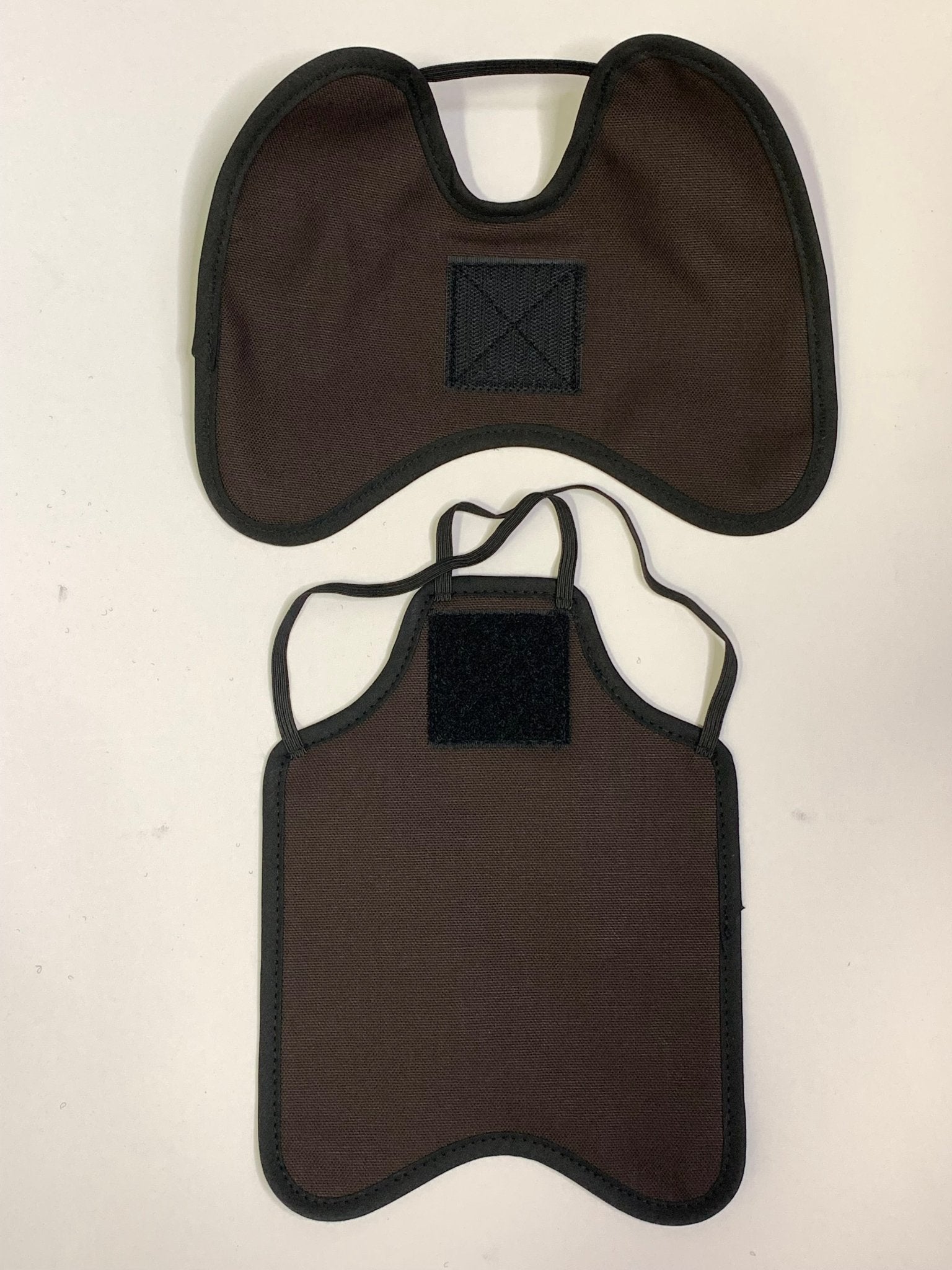Navy Hen Saver chicken saddle with shoulder protectors from Crazy K Farm Pet and Poultry, designed for standard hens.