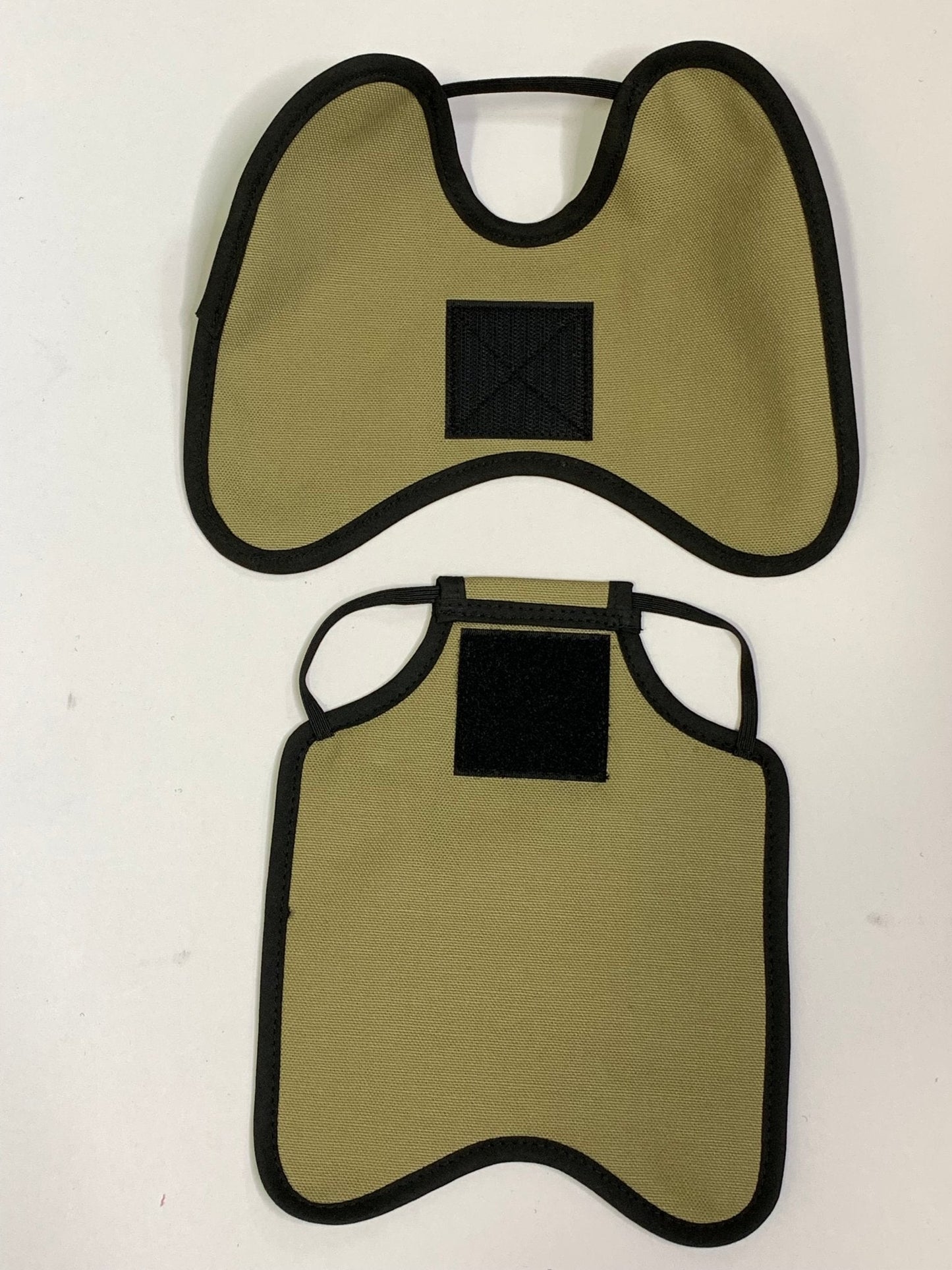 Navy hen apron with shoulder protectors by Crazy K Farm Pet and Poultry, designed for large hens to prevent feather damage.
