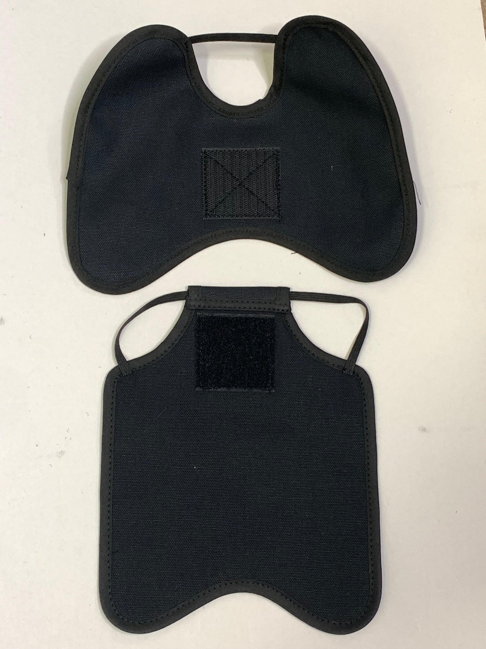 Navy Hen Saver chicken saddle with shoulder protectors for hens, made by Crazy K Farm Pet and Poultry, for preventing feather damage.