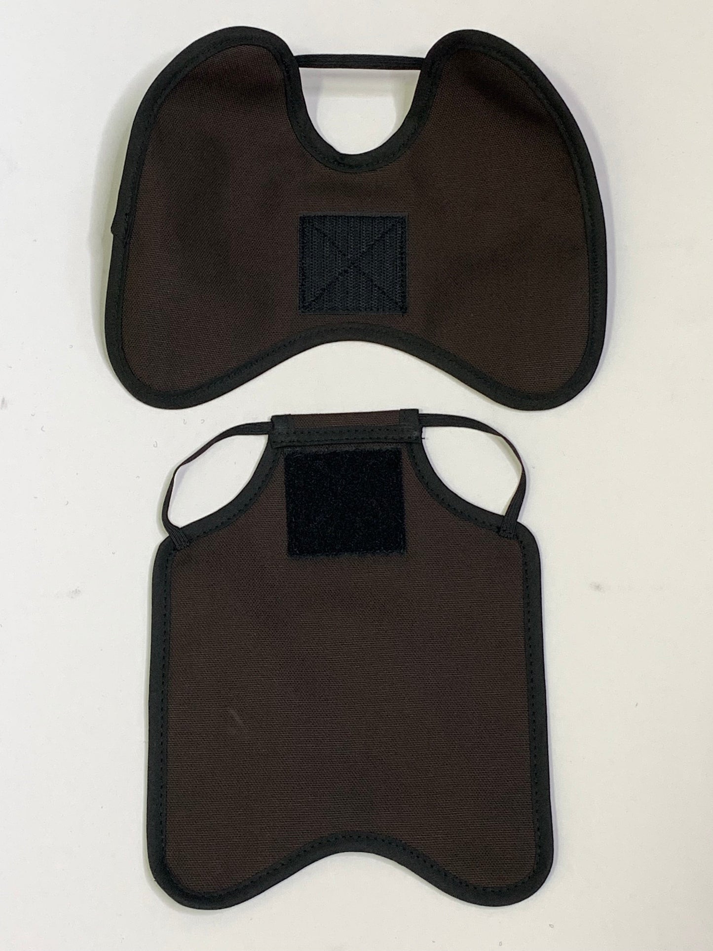 Navy Hen Saver chicken saddle with shoulder protectors for hens, made by Crazy K Farm Pet and Poultry, fits large standard chickens.