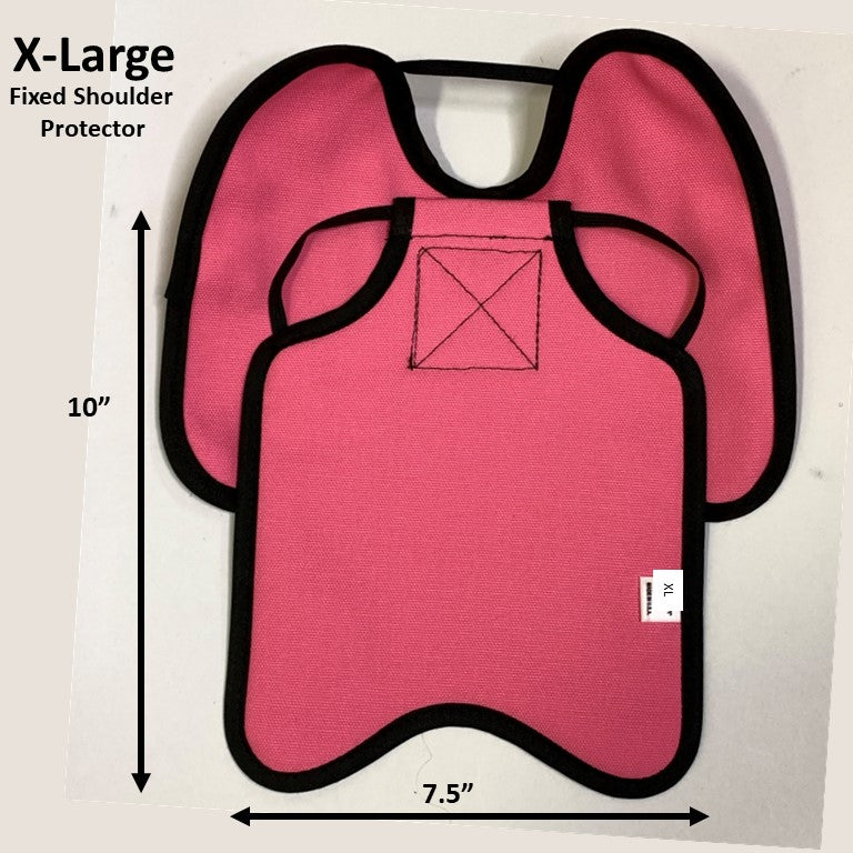 Navy hen apron with shoulder protectors by Crazy K Farm Pet and Poultry, designed for large chickens, made in the USA.