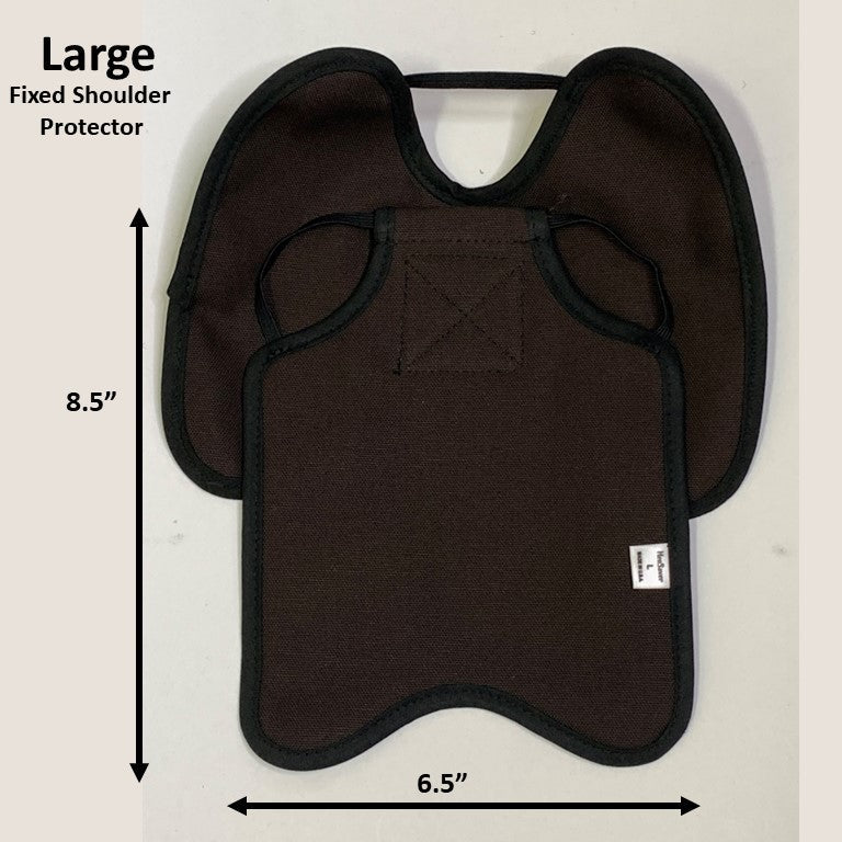 Navy Hen Saver chicken saddle with shoulder protectors by Crazy K Farm Pet and Poultry, designed for large hens.
