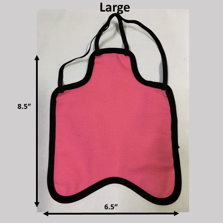 Navy hen saddle by Crazy K Farm Pet and Poultry, small bantam size, single strap back pack-style hen apron for hens.