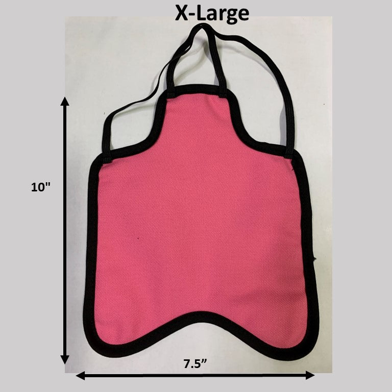 Navy hen saddle for small bantam hens by Crazy K Farm, made in the USA, with a single strap back pack style chicken apron.