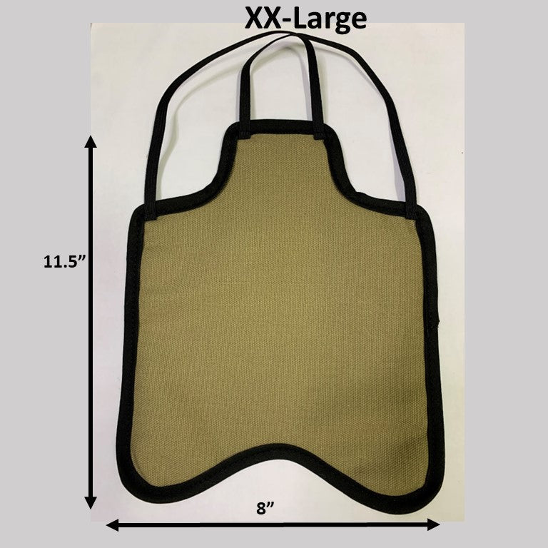 Navy hen saddle for bantam hens by Crazy K Farm Pet and Poultry, made in the USA, with single strap back pack style.
