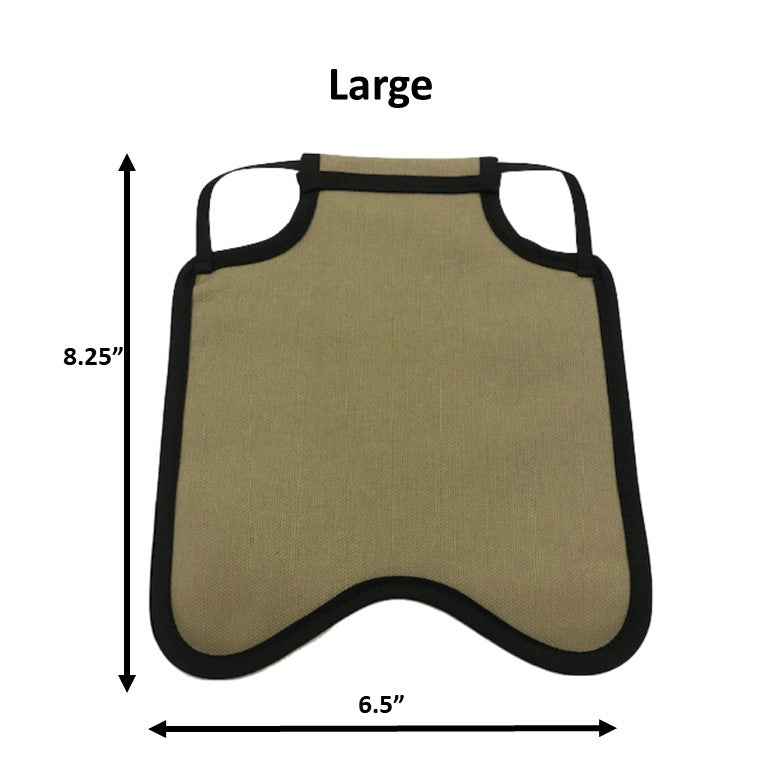 Navy small bantam hen saddle by Crazy K Farm Pet and Poultry, back pack style hen apron for protecting hens. Made in USA.