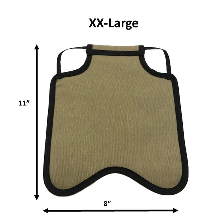 Navy small hen saddle by Crazy K Farm Pet and Poultry, a single-strap chicken apron for hens, made in the USA.