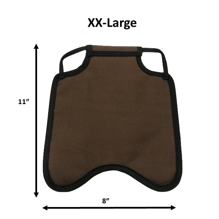 Navy hen saddle by Crazy K Farm Pet and Poultry, small bantam style with single strap back pack for hen protection, made in the USA.